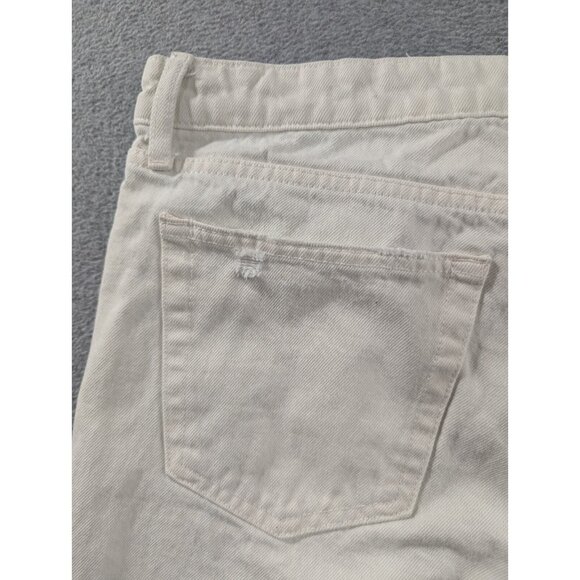 Lucky Brand Jeans Womens Size 12 White Distressed Raw Hem Sienna Silm Boyfriend - Picture 12 of 16